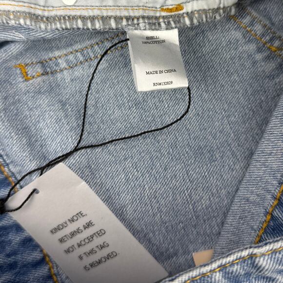 NWT SUPERDOWN Courtney Micro Mini Skirt Size Small Light Wash Blue - Picture 4 of 5